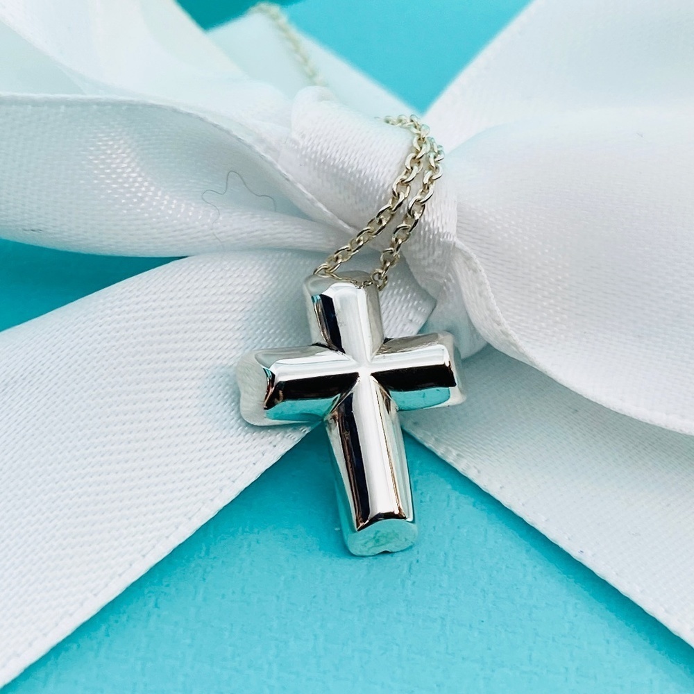 Tiffany & Co. Silver Cross Pendant Necklace